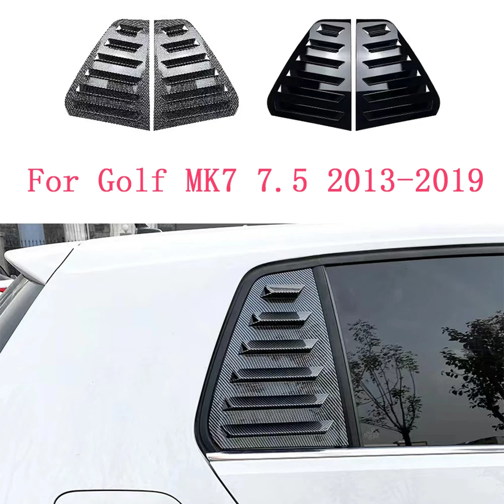 Car Window Scoop Blind Cover For Golf MK7 7.5 2013-2019 Rear Window Louvers 1 Pair Air Vent Scoop Shades Cover Auto Accessories