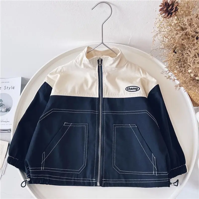 Kids Boys' Coat New Spring and Autumn Children's Korean Edition Casual and Handsome Jacket Children's Clothing
