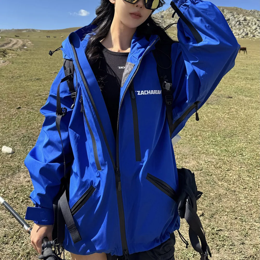 New Windbreaker Women's Jacket Outdoor Autumn Windproof Jacket Mountaineering Camping Breathable Hiking Coat Waterproof Men