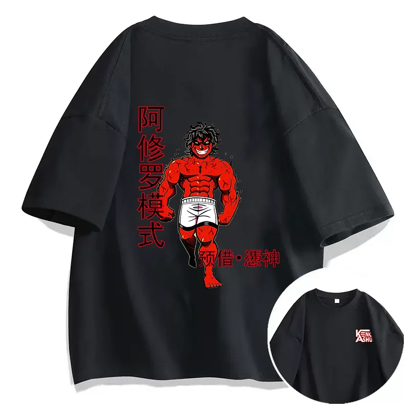 Anime Kengan Ashura Asura Ohma T-shirt Couple student street sports casual T-shirt