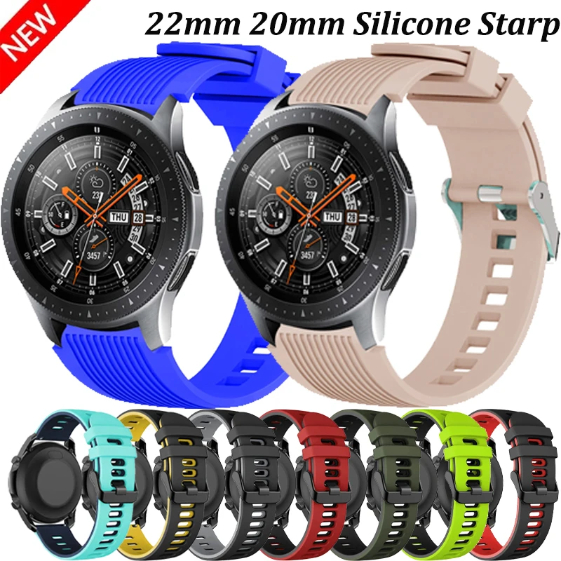 

Силиконовый ремешок 22 мм 20 мм для Huawei Watch 5/4/3/GT6-5-4-3, спортивный мягкий браслет для Amazfit Bip 6-5/Balance 2/Helio/Active 2