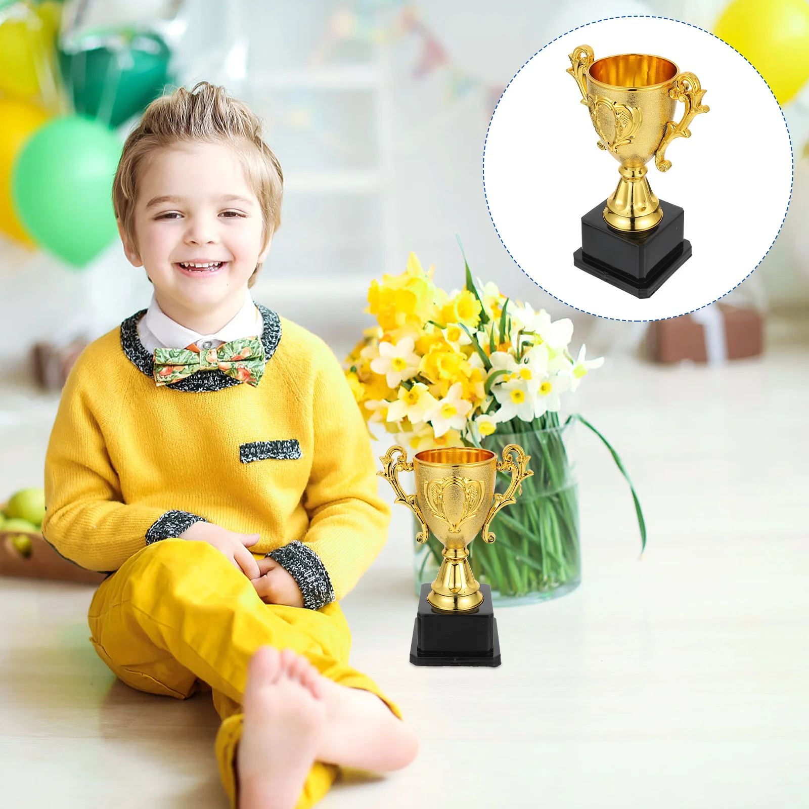 

Toy Girls Toys Trophies for Reward Children Trophy Kids Award Cup Ornaments Gold Student Winner Trophys School