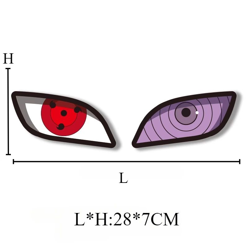1PC Demon Eyes Motorcycle Stickers Waterproof Motorbike Headlight Fuel Tank Helmet Electric Skateboard Sunscreen Vinyl Decals