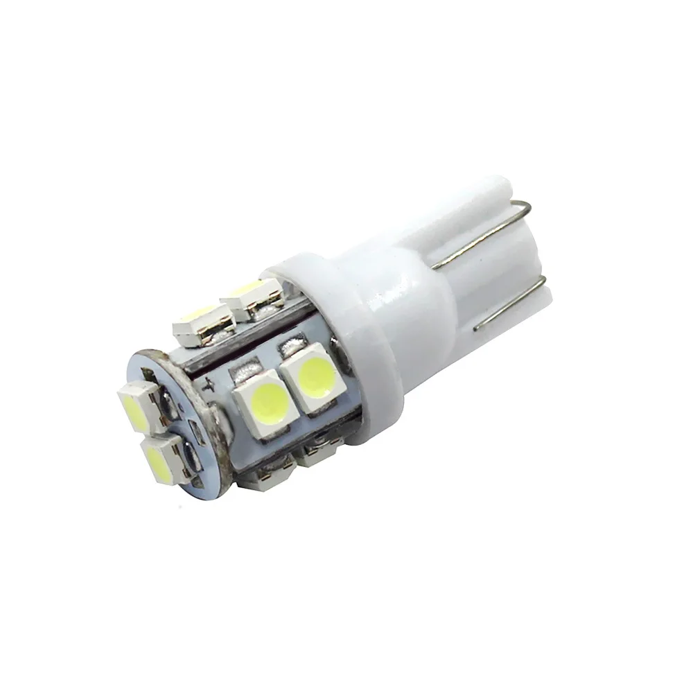 

10 шт. Автомобильный светодиодный светильник T10 W5W 168 194 2835 Чип 10 SMD Светодиодный автомобильный светодиодный цвет Белый Синий Красный Боковой клиновой светильник Лампа постоянного тока 12 В