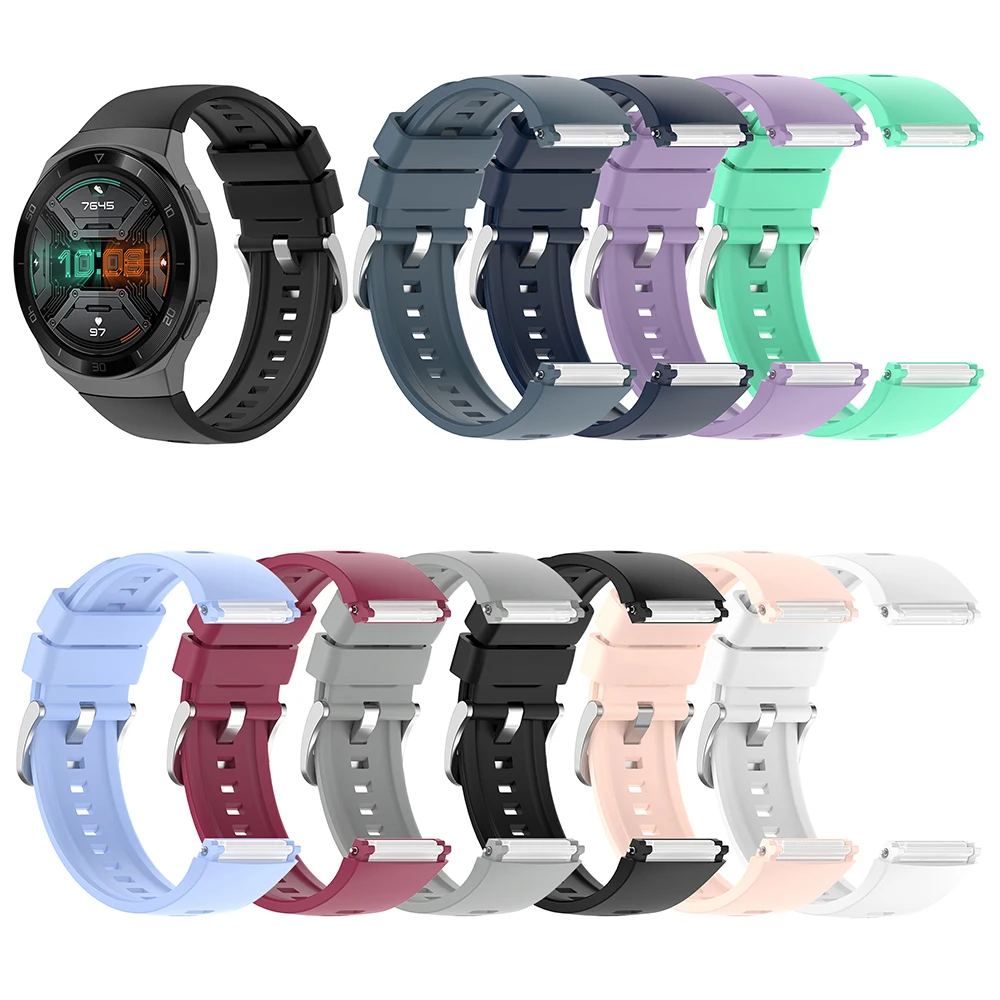 Pulseira de silicone para relógio huawei, pulseira de substituição para gtwatch gt 2e, com 22mm