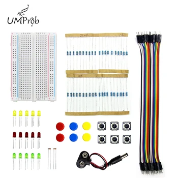 Starter Kit R3 Mini Breadboard LED Jumper Wire Button per Arduino Kit fai da te laboratorio di educazione scolastica