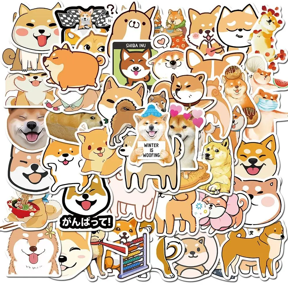 DIY Scrapbook Skateboard Guitar Sticker Suitcase Puppy Sticker Japanese Shiba Inu Dog Sticker Animal Stickers Graffiti Sticker