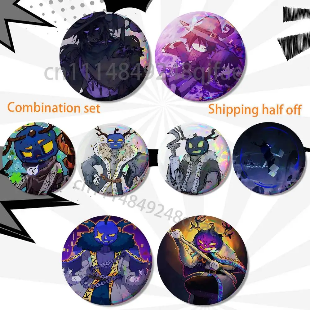 game Azure Dusekkar Forsaken 2 piece set Badges On Backpack Jacket Cartoon Round Brooches Acrylic Button Pins Collection Gifts