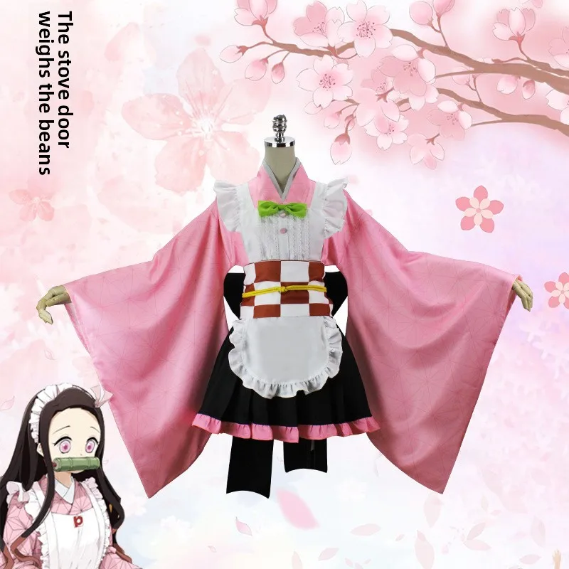 

Костюм горничной Рин Окумуры, полный комплект, для косплея, аниме-одежда, женский косплей, школьная форма, тематический костюм для вечеринки, аксессуары