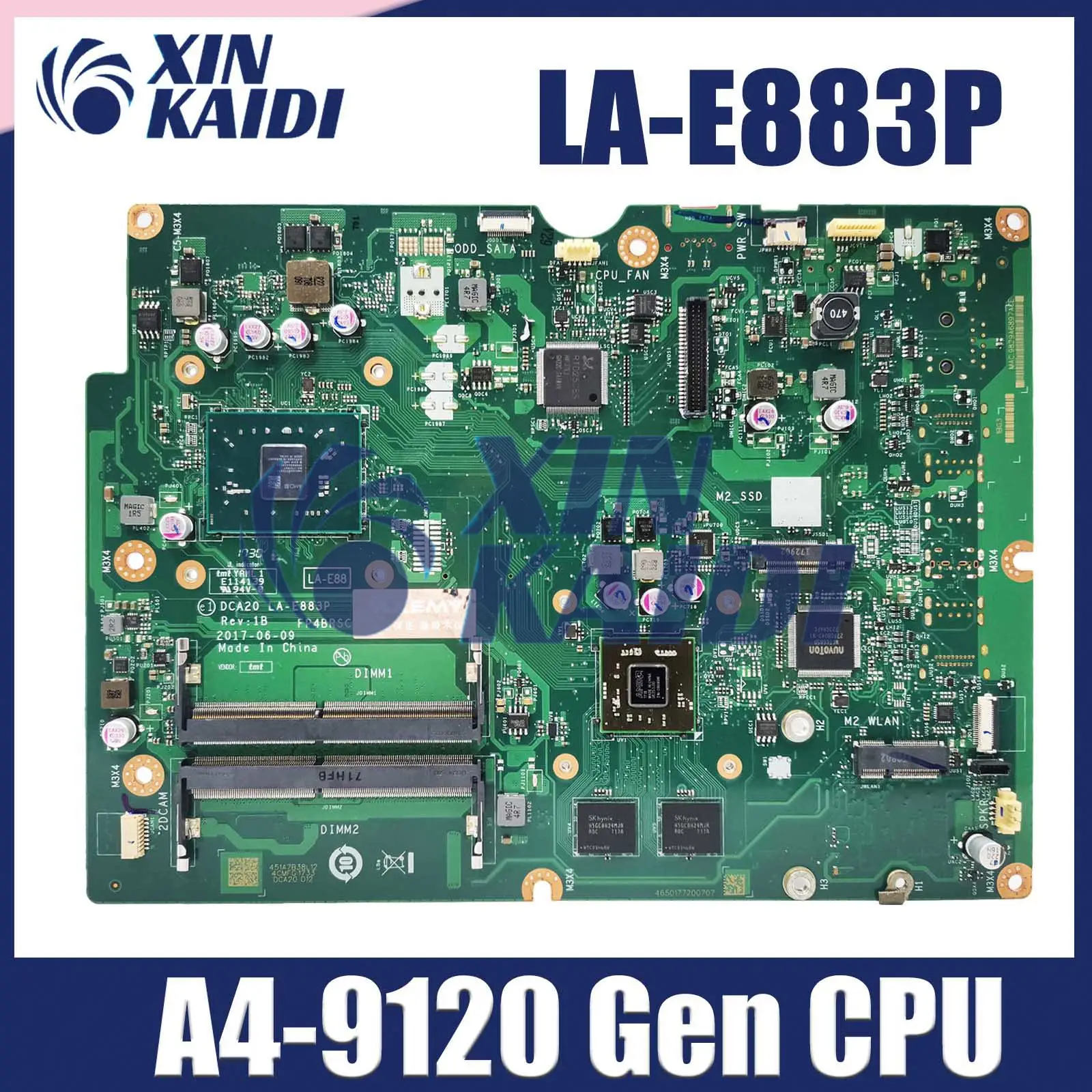 

Laptop Mainboard For Lenovo AIO520-24AST 01LM218 01LM174 EM9010 AM9120 AM9220 AM9420 AM972P LA-E883P Motherboard A4-9120 CPU