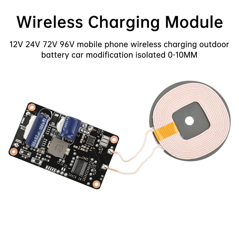 20W Version Car Wireless Charging Module 12V 24V 72V 96V Cell Phone Wireless Charge Outdoor Modification Isolated Charge Module