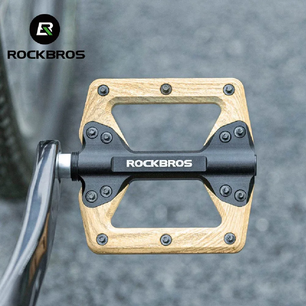 

ROCKBROS Port Retro Bike Pedal Riding Aluminum Alloy Mountain Road Cycling Pedals Bike Bearing Universal Threaded