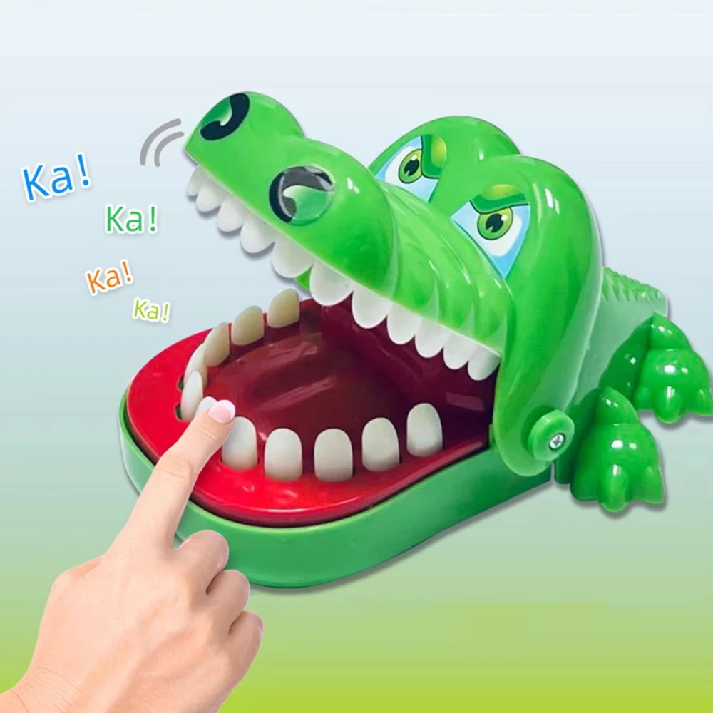 Crocodile Teeth Toys Children's Crocodile Bites Fingers Reaction Training Novelty Children's Lucky Game Trick Decompression Toy