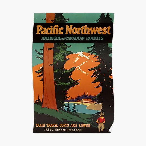 Retro Classic Pacific Northwest Poster  Poster Print Painting Vintage Decoration Funny Decor Modern Picture Art Wall No Frame