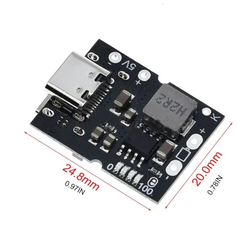 Chargeur USB type-c 5V 2A, batterie au Lithium, panneau de Protection, affichage USB Boost, Module de puissance élévateur