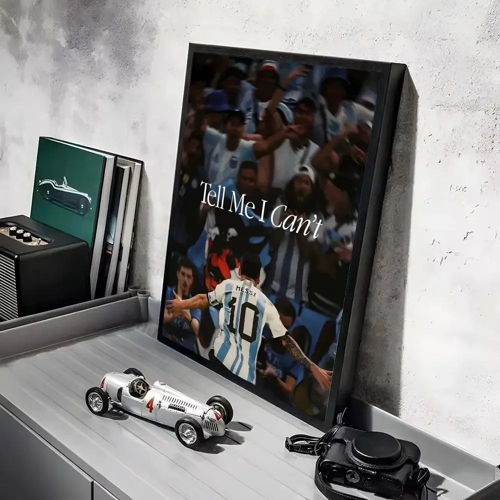 Fußballstar L-Lionel M-Messi Poster Aufkleber Wandbild Wandtattoos für Schlafzimmer Wohnzimmer Zuhause Selbstklebende Dekoration Geschenk – Detail 14