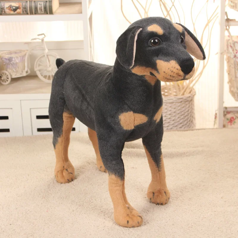 Juguete de peluche realista para perro Rottweiler, animales de peluche, juguetes para niños, regalo para niños, 32cm