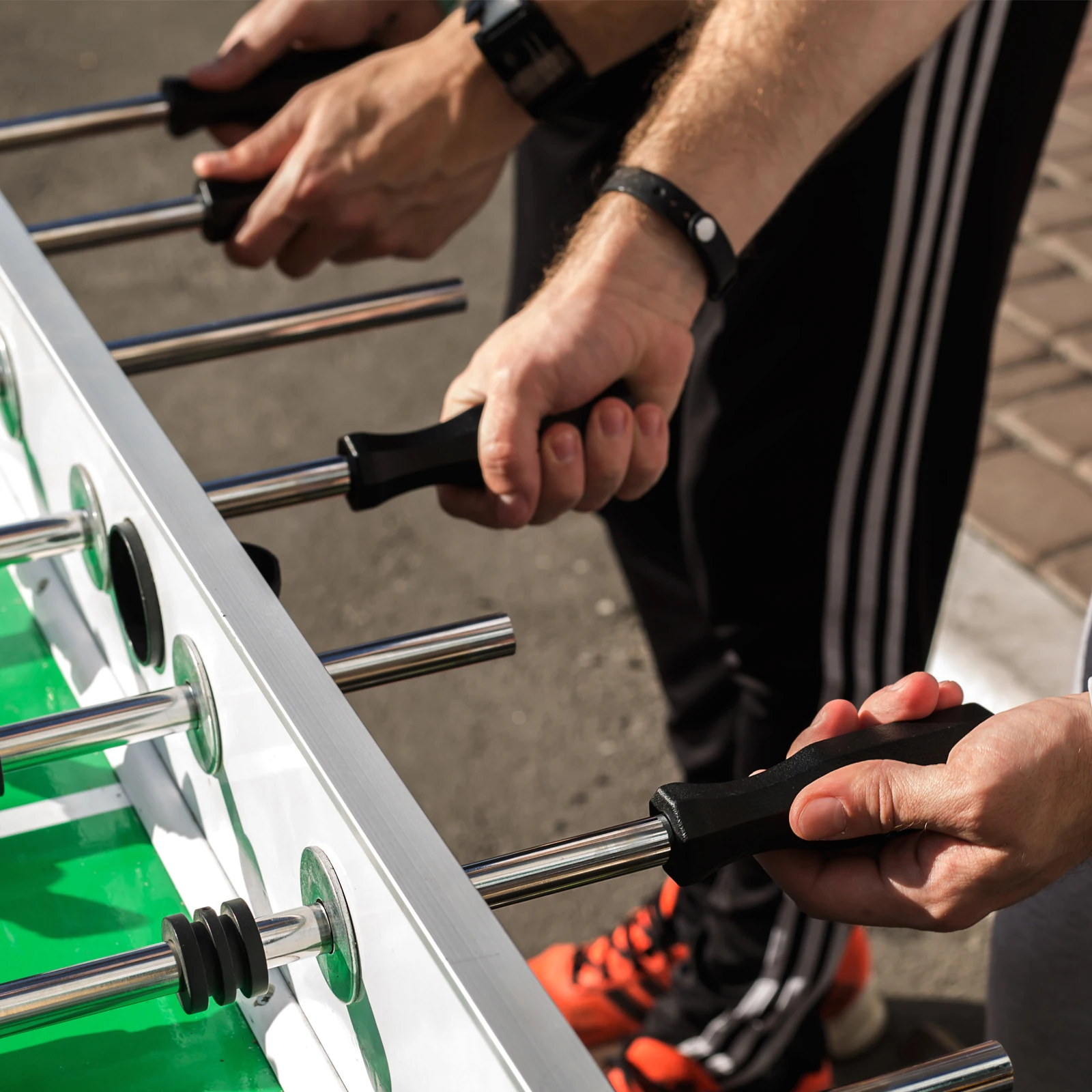 4 Stück achteckige Tischfußballgriffe aus schwarzem Kunststoff, ergonomisches Design, Tischfußball-Ersatzgriffe für glattes Gameplay