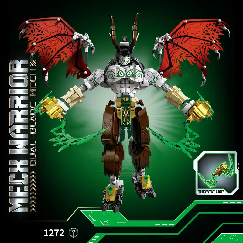 Technical Mechanical Warrior Hero Mech Building Blocks High Tech Alien Beast Robot MOC Bricks Collection Toys Kid Christmas Gift view 2