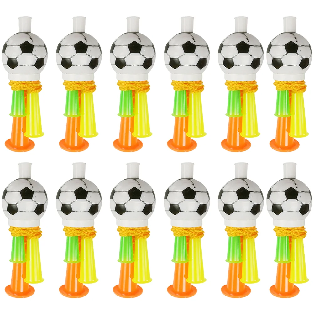 12 Pcs Loud Whistle Small Trumpet Football Trumpets Horn Whistles Plastic Cheering Noise Maker