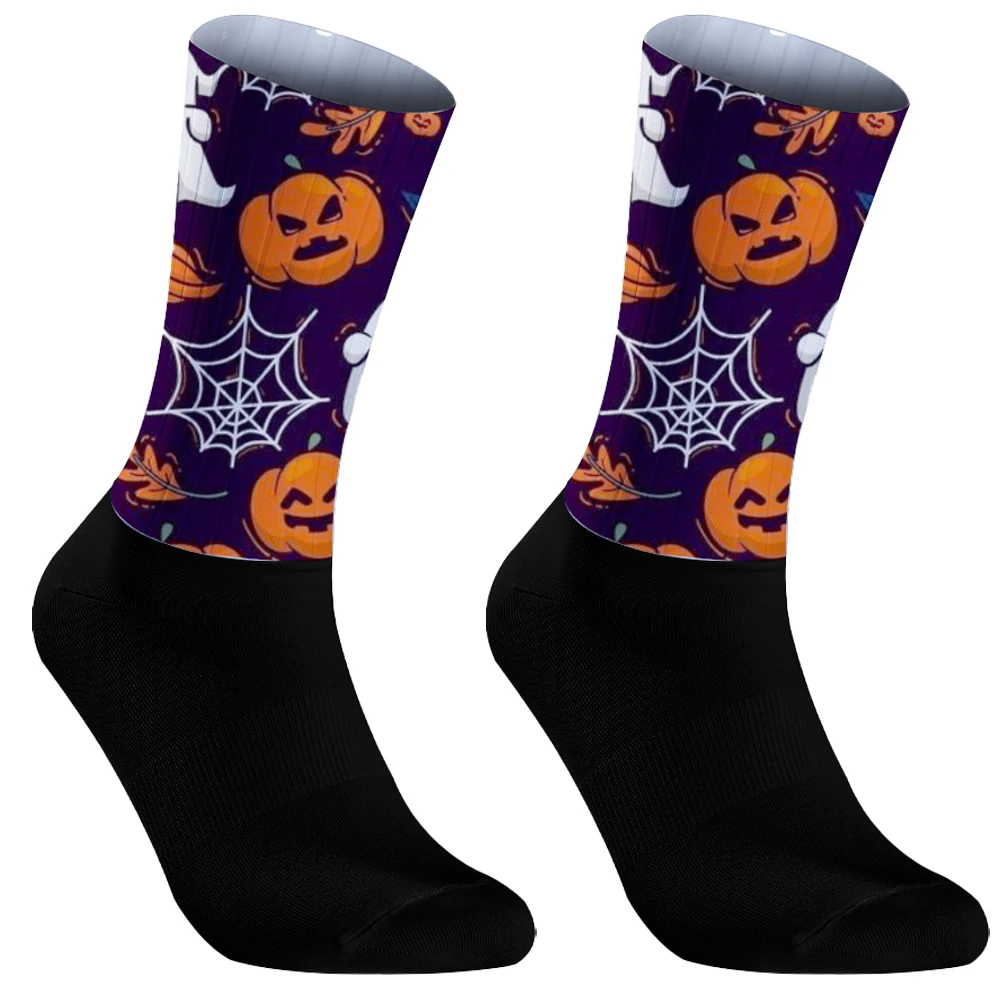 Calcetines de Ciclismo de Halloween con pinzas para Yoga, fútbol, gimnasio, calcetines antideslizantes para hombres y mujeres de fútbol, transpirables, nuevos