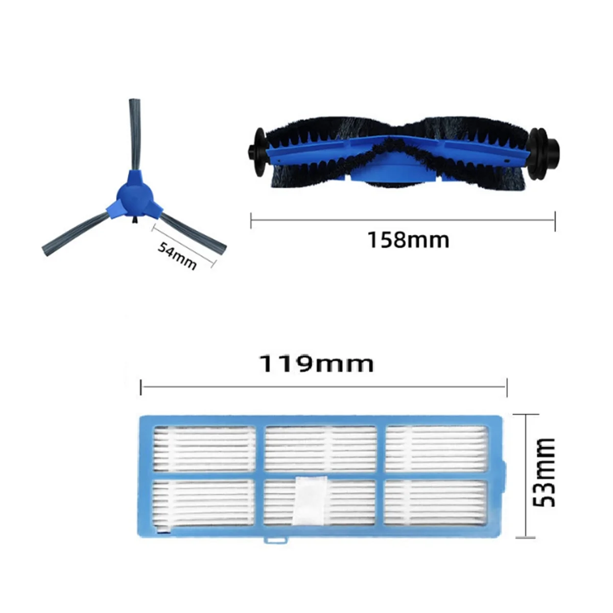A20M 12 шт. для роботов-пылесосов 850T, аксессуары, сменная щетка для чистки, роликовая щетка, фильтры, боковые щетки