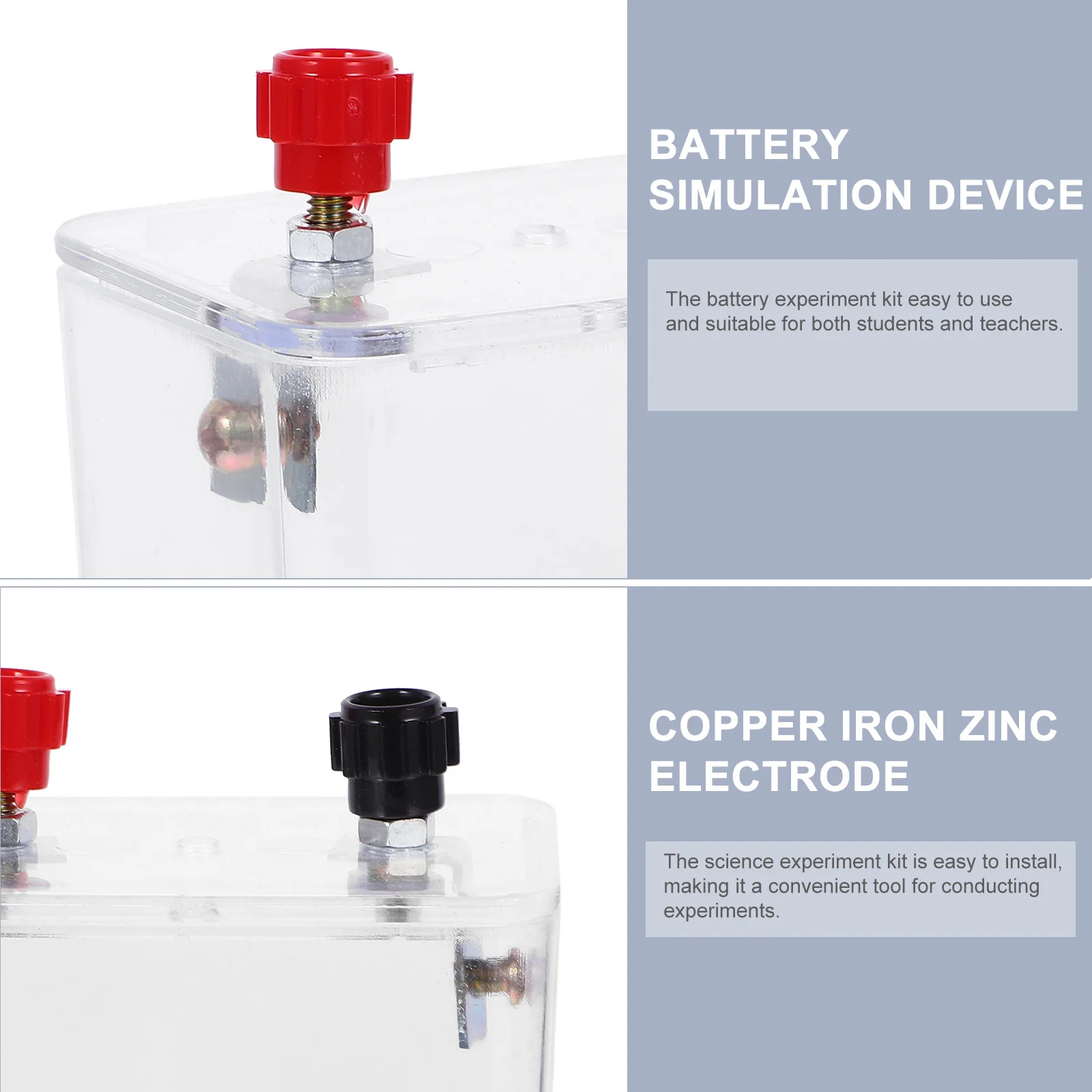 

1 Set Experiment Kit Science Experiment Material Physics Teaching Supplies Basic Circuit Learning Electroplating Zinc