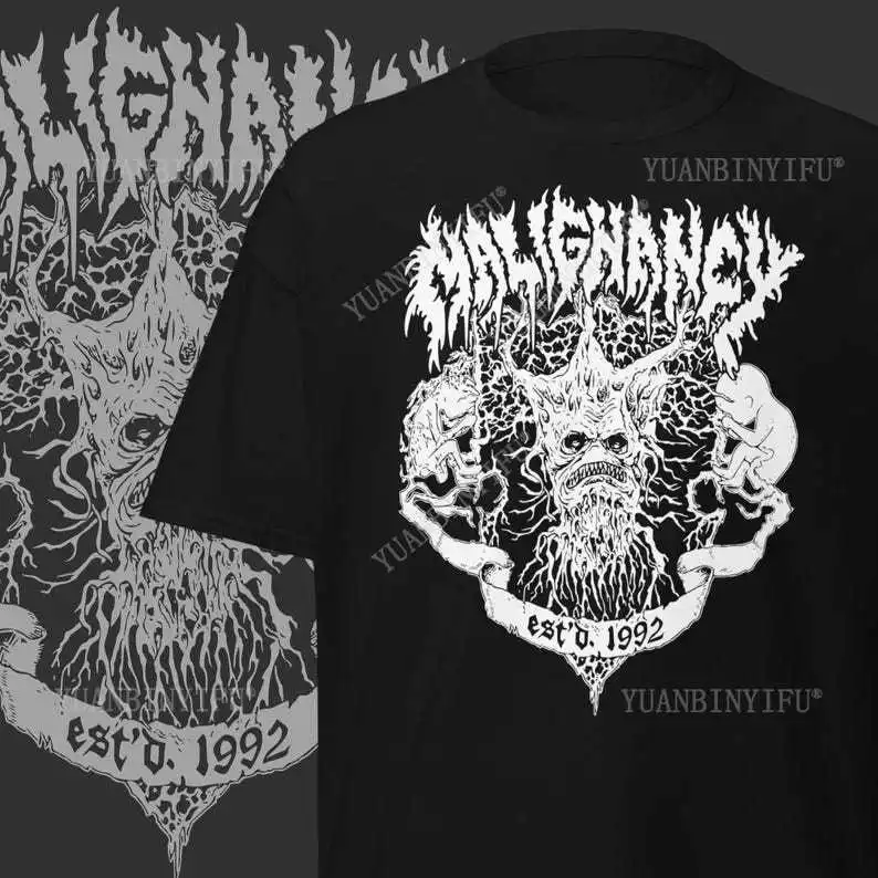 

Футболка Malignancy Death Metal, техническая хэви-метал, рок-музыка, подарок для фанатов, одежда, уличная одежда, футболки с коротким рукавом