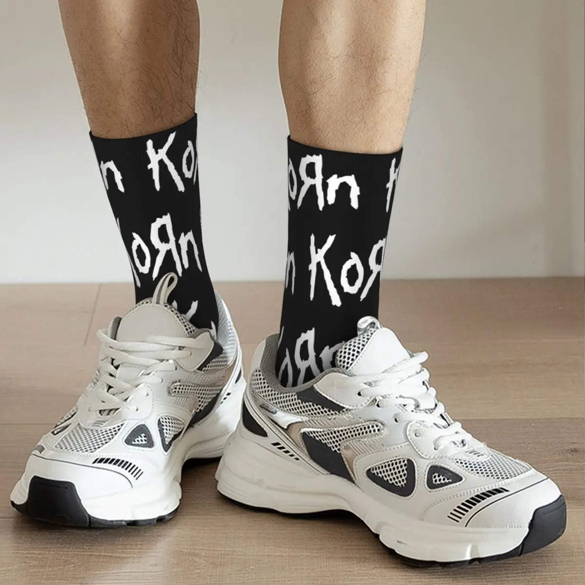 Homens e mulheres Korn Band Crew Socks, Hip-hop Crew Socks, Nu Metal Merch, macio, presentes maravilhosos