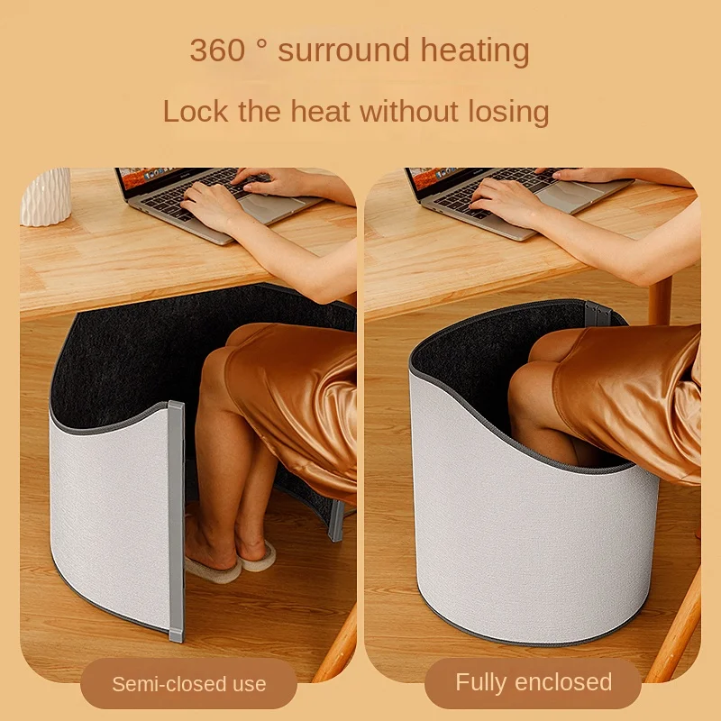 Warm feet under the office desk, keep warm during winter, use a heating pad to grill legs and cover feet