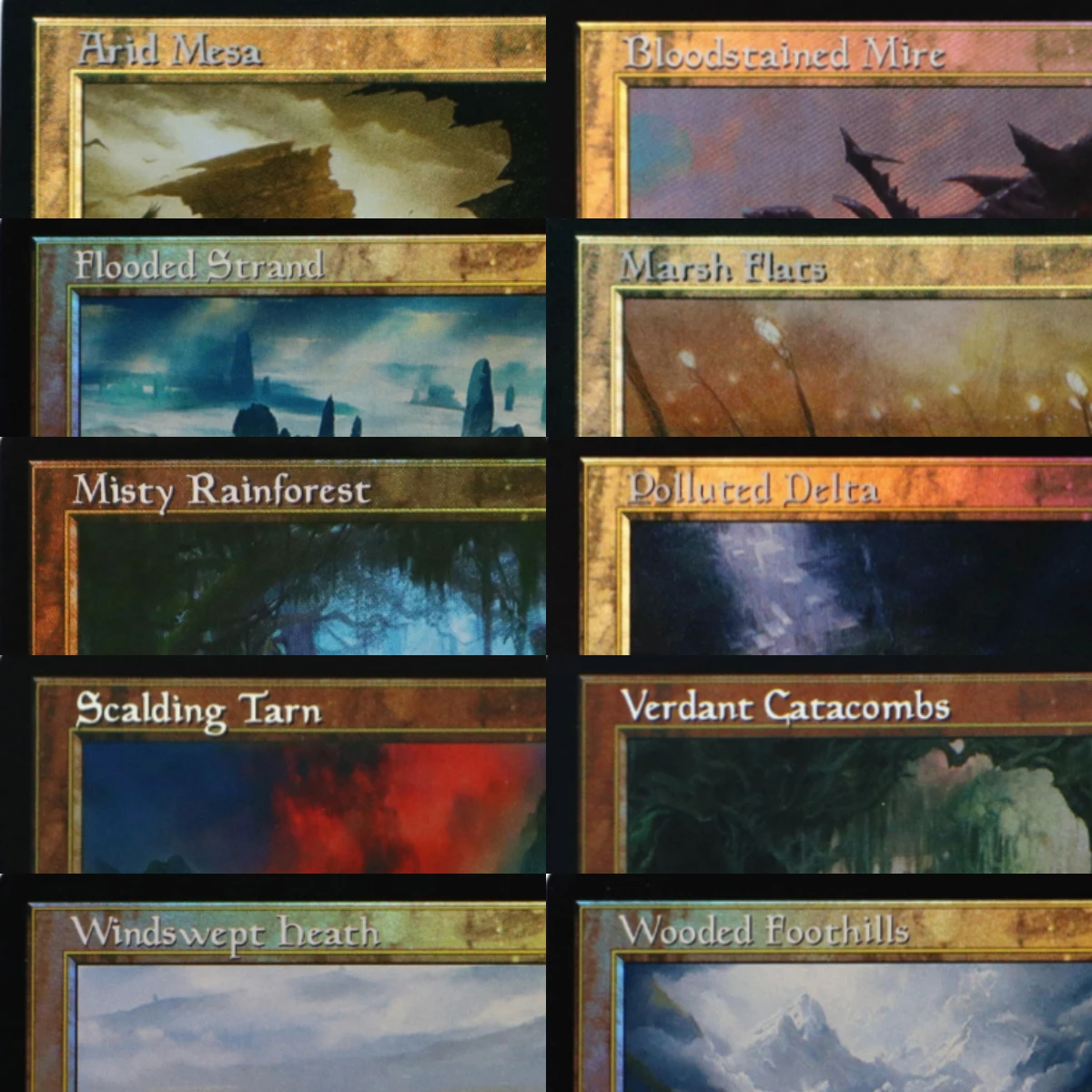 LK46 Foil Fetch Lands MH2 MH3 Vivi Ornitier Yuna, Hope of Spira Zulaport Cutthroat High-Quality TCG Proxy Cards (Black-Core)