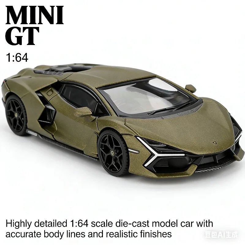 

[Предзаказ] MINI GT 1:64 # Коллекционная модель автомобиля Lamborghini Revuelto из литого алюминия, набор для мальчиков, предмет декора.