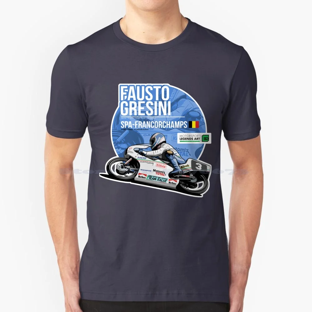 The Best Things Fausto First Day Of Gresini 1985 Spa Good Day T Shirt 100% Cotton Tee The Best Things Fausto First Day Of