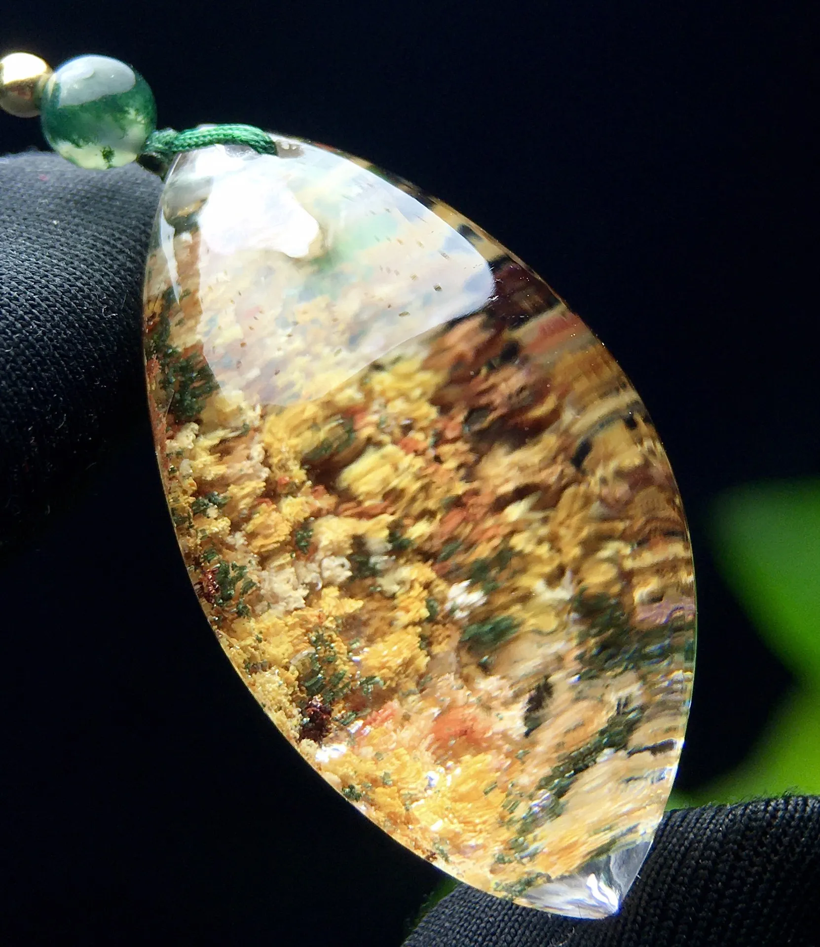 

Natural Colorful Phantom Quartz Pendant Jewelry Women Man 35.5/20/14.6mm Water Drop Necklace White Phantom Rare Garden AAAAAA