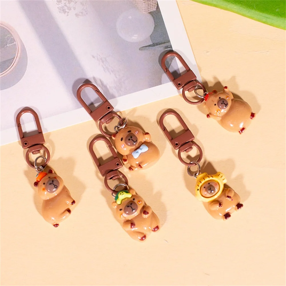 المعلقات الحيوان سلاسل المفاتيح على ظهره سحر الكرتون مجوهرات لحقائب الظهر النساء الرجال