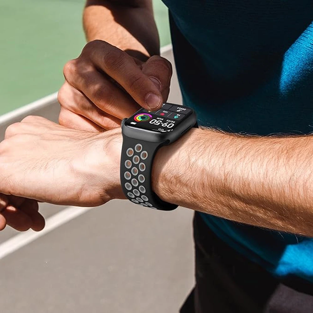 فلاش سيليكون حزام ل أبل ساعة 10 9 8 7 46 مللي متر 45 مللي متر 42 مللي متر 41 مللي متر الترا 2 49 مللي متر سوار معصمه iWatch 6 5 4 SE 44 مللي متر 40 مللي متر حزام