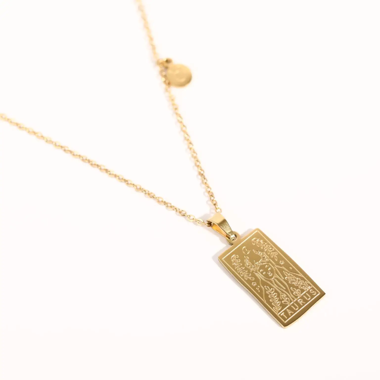 Vintage 12 Constellations Tarot Stainless Steel Necklace
