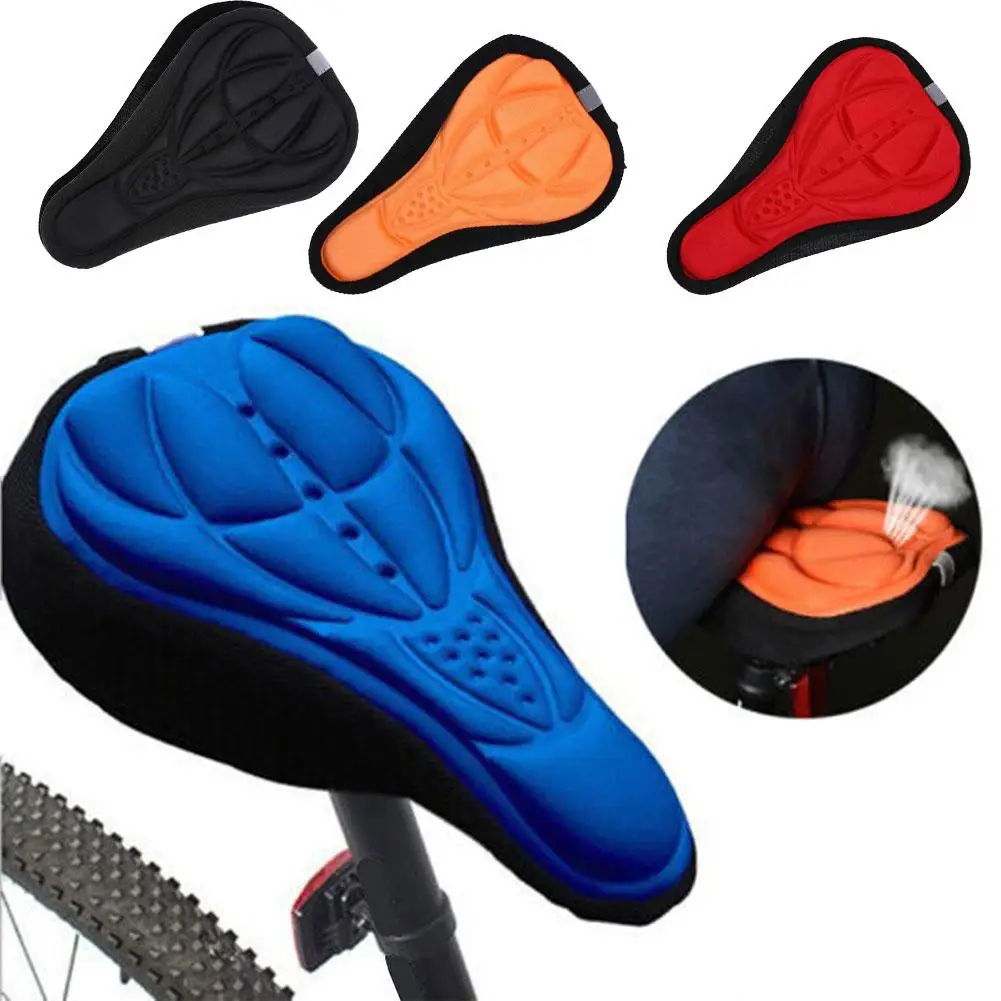 Bike Seat Cushion Bicycle Saddle 3D Soft Cycling Seat Cover MTB Mountain Road Cycling Bike Thicken Sponge Pad Outdoor Breathable
