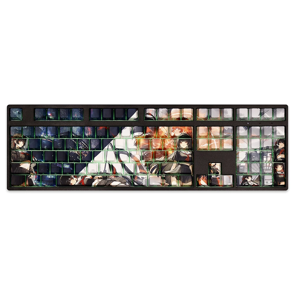 Game Wuthering Waves Chisa PBT 108 Key Caps Cosplay Props Game Keycaps Thermal Sublimation Mechanical Theme Keyboard Accessories