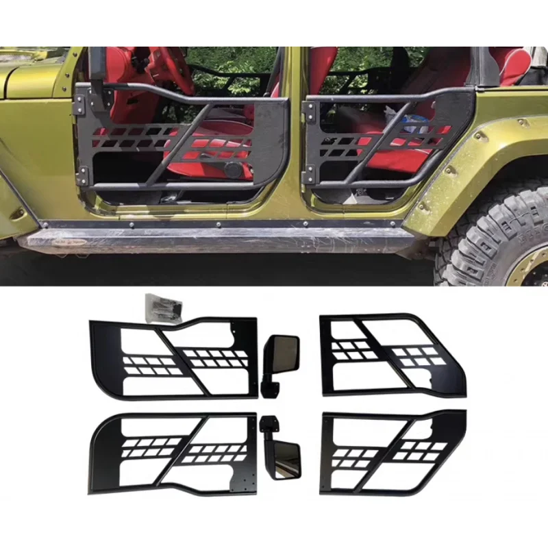 

Suitable for 2/4 Door Jeep Wrangler JL High Quality Black Steel 4X4 Off Road Tubular Half Doors