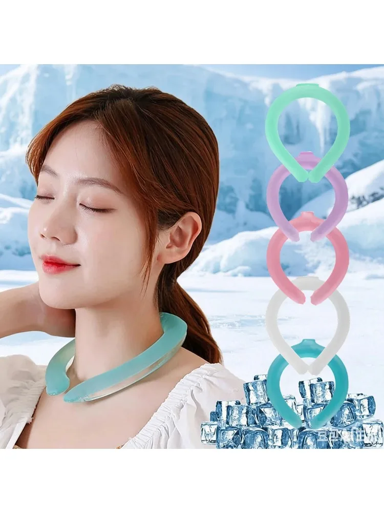 AliExpress NONE Summer Neck Cooling Ring Portable Reusable Neck Massager Cool Neck Ring Sunstroke Prevention Fitness Fishing Cycling Travel Ice