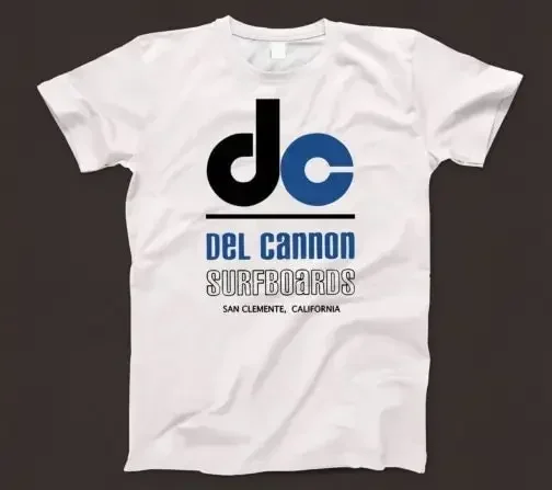 Del Cannon Surfboards T Shirt 746 Retro White