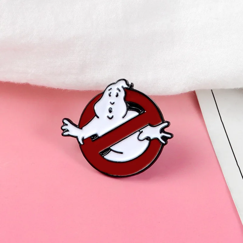 Creative Movies Ghost Enamel Pins Funny Cartoon Broches Alloy Clothing Backage Lapel Badge Jewelry Accessories Gifts for Friend