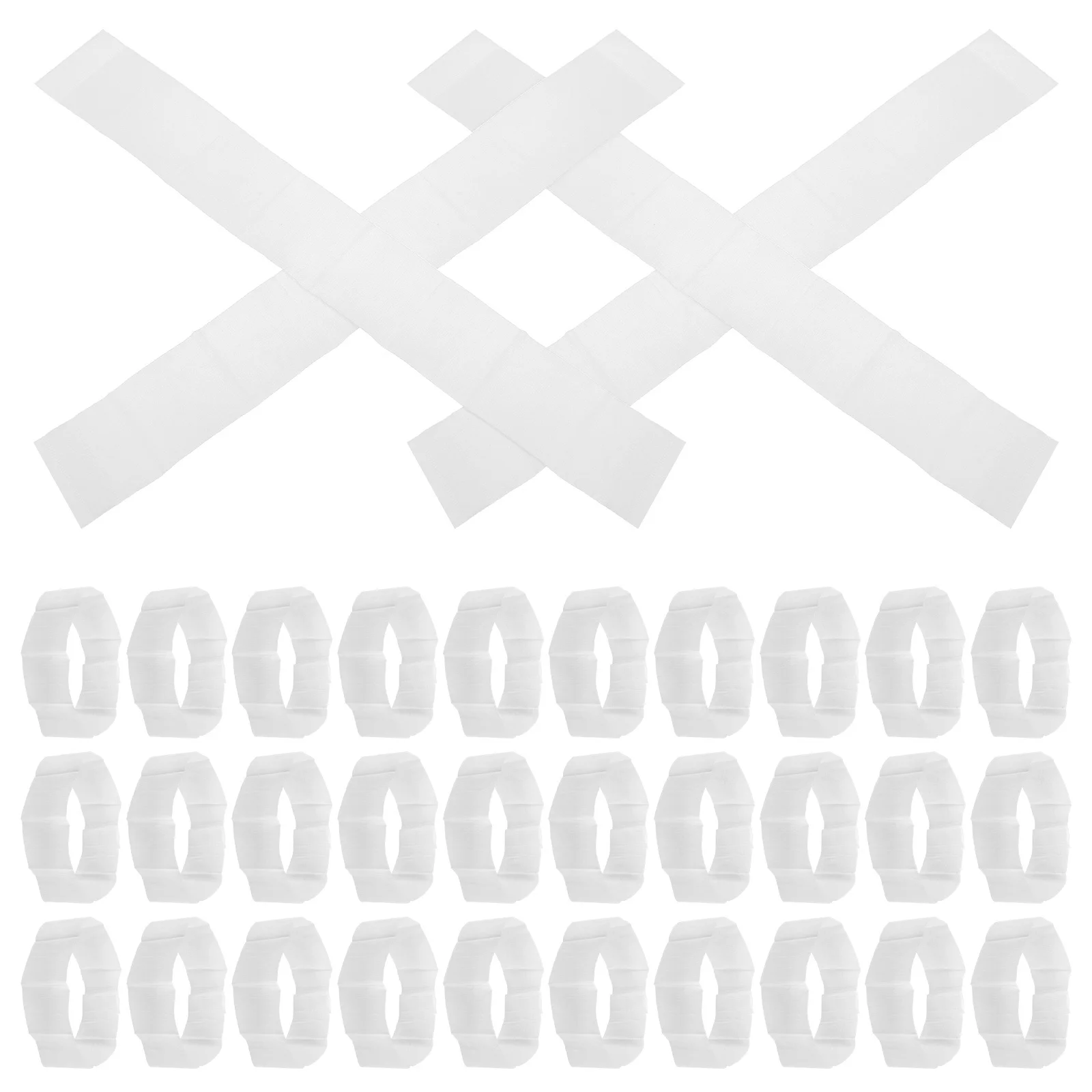 

50Pcs Disposable Spa Headbands Elastic Non-Woven Fabric Facial Hair Bands Makeup Skincare Headbands for Women Salon Treatments