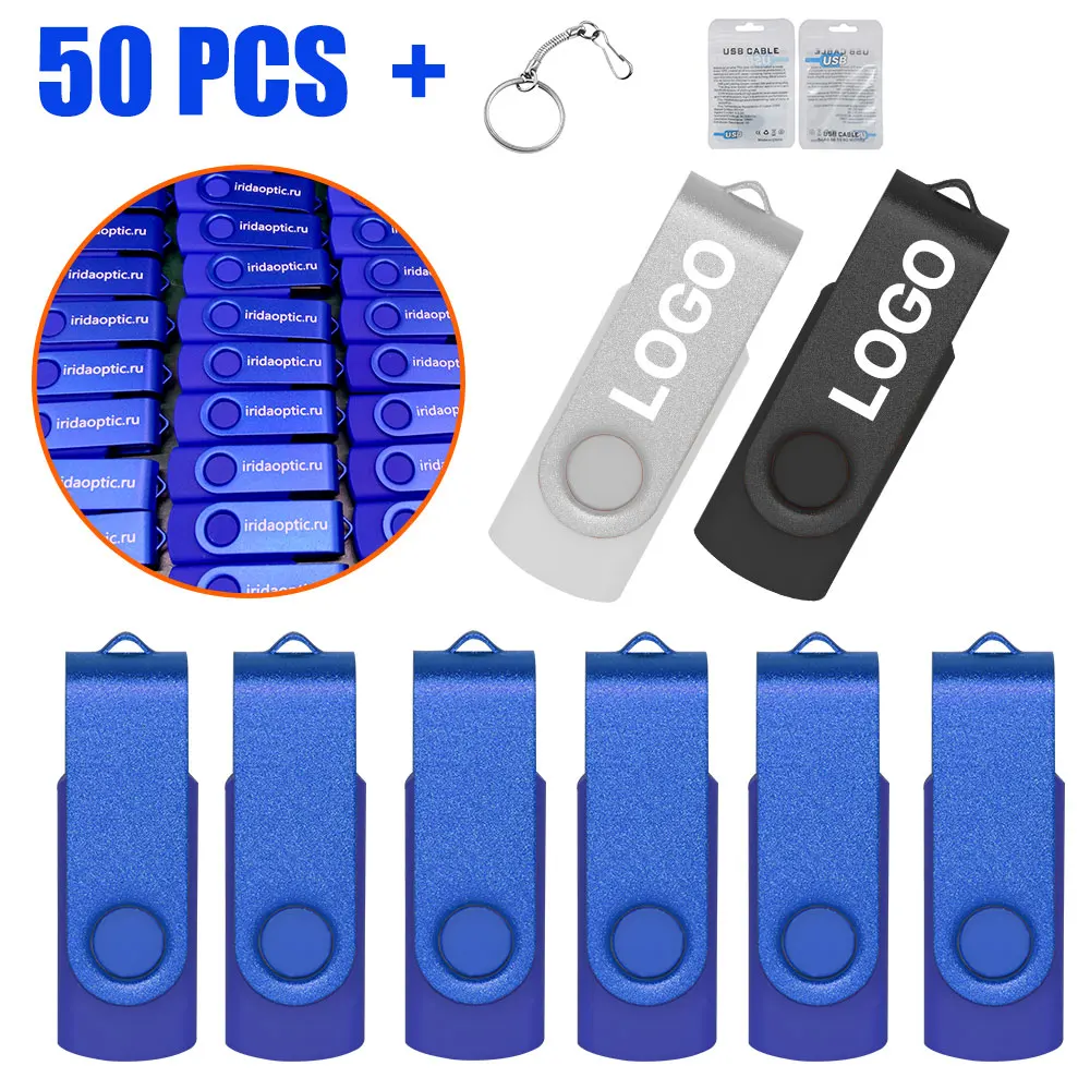 

50PCS/wholesale Free custom logo USB Flash Drive 256MB 1GB 2GB 4GB 8GB 16GB 32G 64GB 128GB Pen drive to usb Memory Flash Disk