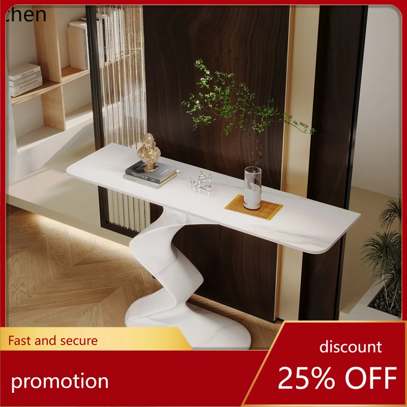 HT Light Luxury Entrance Platform Corridor Entrance Cabinet Entrance Table Entry Strip View  Storage Platform Against the Wall