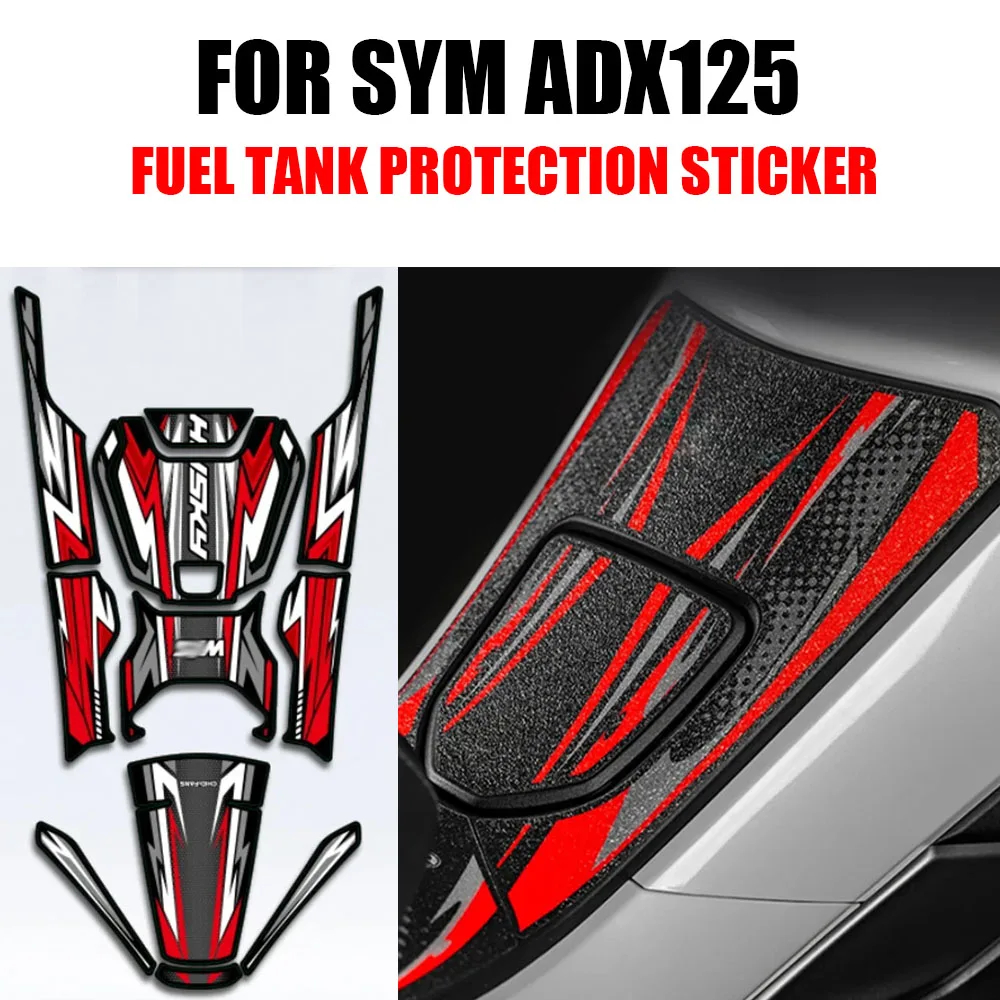 For SYM ADX125 ADX 125 Motorcycle Fuel Tank Pad Gas Oil Cover Protector Guard Body Sticker  Emblem Decals Accessories