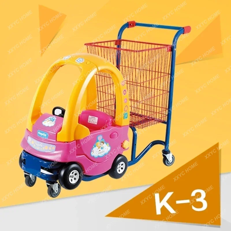 

A Hot-selling supermarket children's shopping cart Shopping mall children's fun cart Airport children's trolley