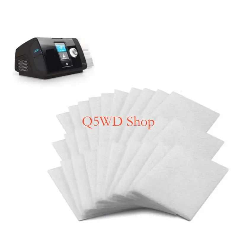 Q5WD Super Fine Cotton Filter Inserts Pad For AirStart S9 AirCurve 10 BiPAP Machines Enhanced Air Purification Pack Of 10