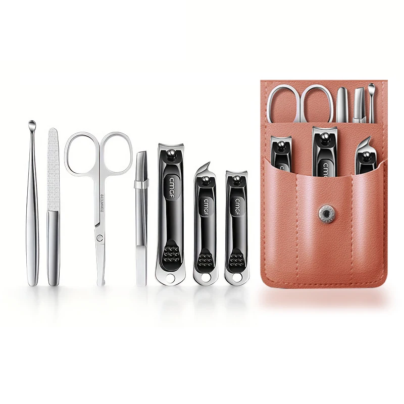 7PCS Professional Stainless Steel Manicure Set Nail Clipper Kit with Storage Bag for Nail Care Tool Portable Efficient Men Women